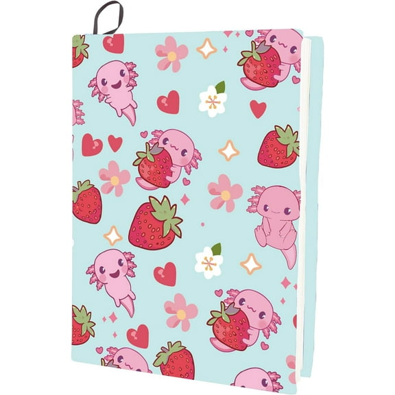 Strawberry Stretchable Book Cover Fruits Flower Heart Washable Elastic Large Nylon Book Sleeve Reusable Book Protector Notebook Wraps