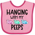 thumbnail image 3 of Inktastic Easter Hanging with My Peeps Pastel Bunnies Boys or Girls Baby Bib, 3 of 4