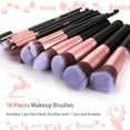 thumbnail image 3 of Kit de Brochas de Maquillaje Bestope Premium Sintética 16 Piezas Oro Rosa, 3 of 9