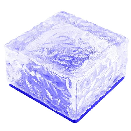 

Solar Floor Tile Light Outside Lawn Lamps Durable Square Ice Block Light for Gardens Stairs Terraces