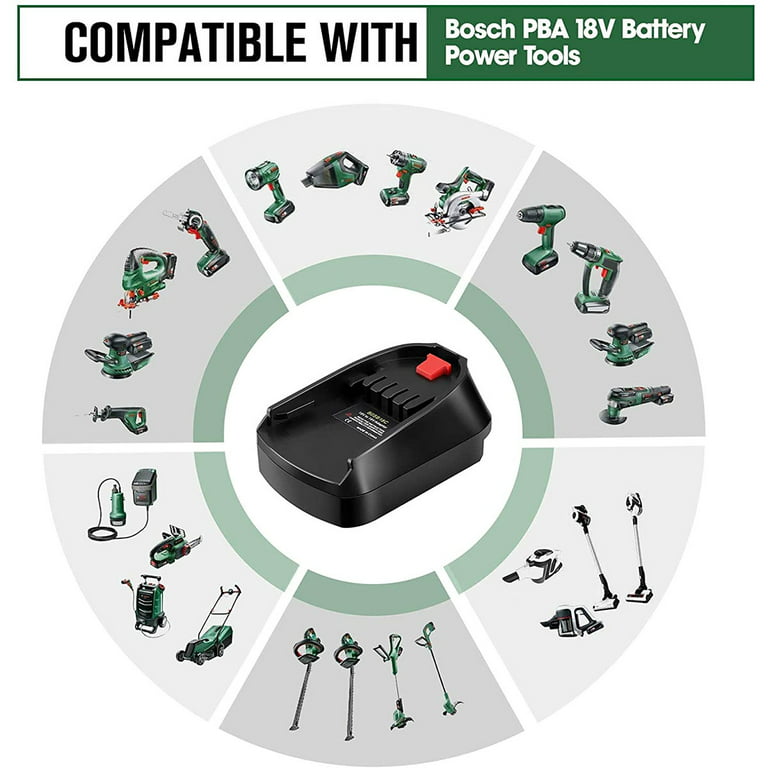 Adapter For Bosch PBA 18V Li-ion Battery Convert to for Parkside
