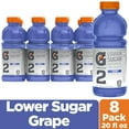G2 Thirst Quencher Sports Drink, Grape, 20oz Bottles, 8 Pack