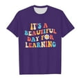 thumbnail image 3 of Happy 100 Days of School Shirt Printed Round Neck Casual Short Sleeve Top T Shirt Happy 100 Days T-Shirt Boys T Shirts Size 10-11, 3 of 3