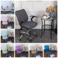 thumbnail image 3 of Comedor Silla Slipcover universal spandex oficina elástica silla giratoria asiento slipcover gris Gris Magideal Comedor Silla Slipcover, 3 of 6