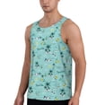 thumbnail image 2 of Wukai Hawaiian Style Print Men’s Workout Tank Top Sleeveless Muscle T shirt Gym Running Fitness Tank Top-XX-Large, 2 of 7