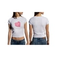 thumbnail image 2 of Gupgi T-Shirt Graphique à Manches Courtes pour Femmes, Blanc, Ajusté, pour Adolescentes, Été, 2 of 7