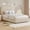 Cream, variant on 4 EVER WINNER Full Bed Frame with Headboard, Cloud Boucle Upholstered Platform Bed with Wood Slats, Soft Rounded Corners, No Box Spring Required, Non-Slip and Noise-Free, Easy Assembly, Cream