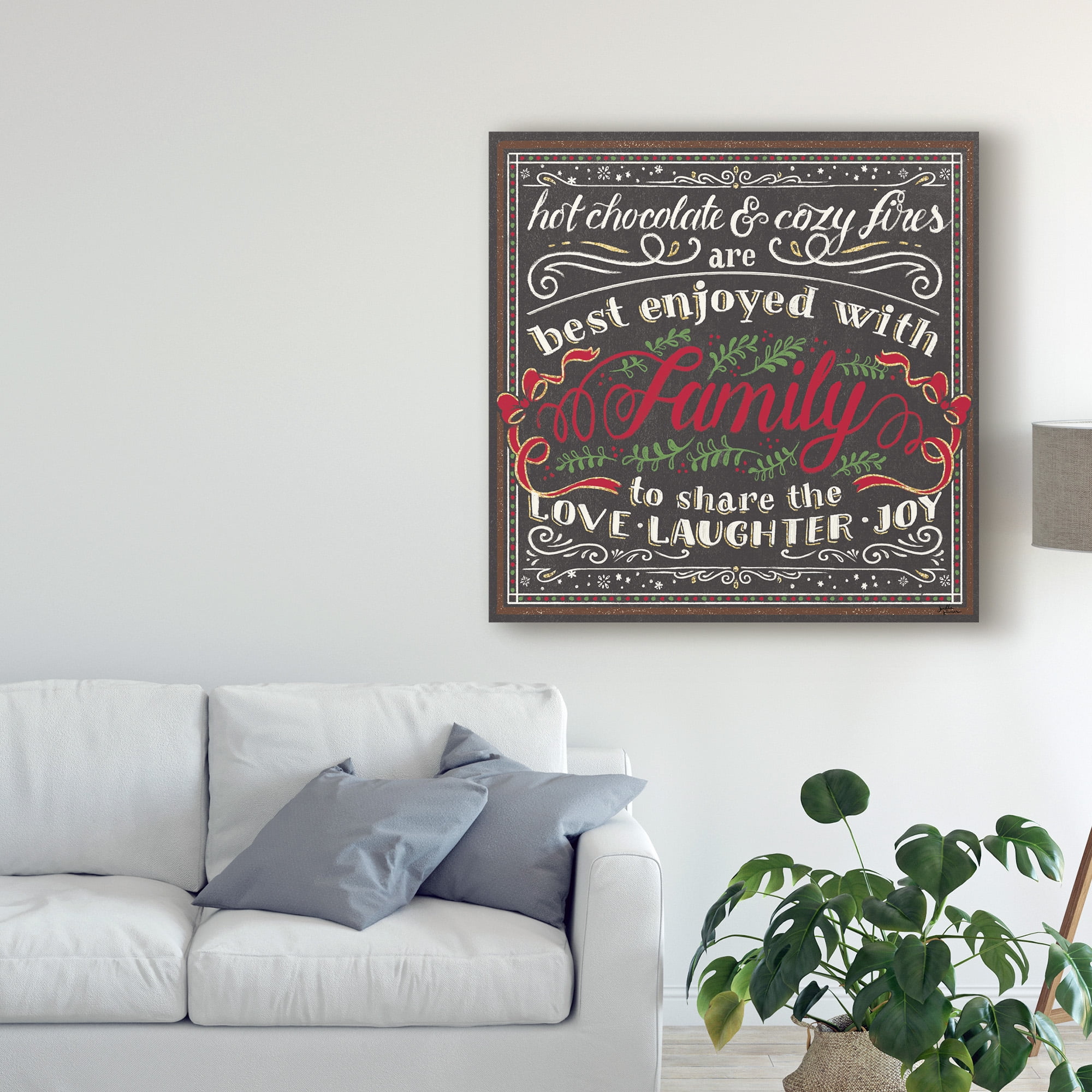 Winter Wonderland VII Brown Red' Canvas Art by Janelle Penner