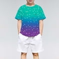 thumbnail image 2 of CONZONE Child Kids Boys Tee Shirts Short Sleeved Graphic Print Crew Neck Summer Fashion Comfort Tops Blue Size 6-7 Years, 2 of 4