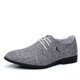 thumbnail image 3 of Zapatos Oxford azules para hombre, zapatos de marca a la moda para hombre, zapatos transpirables con punta estrecha, mocasines de lona de lino, zapatos informales de lujo para hombre, 3 of 5