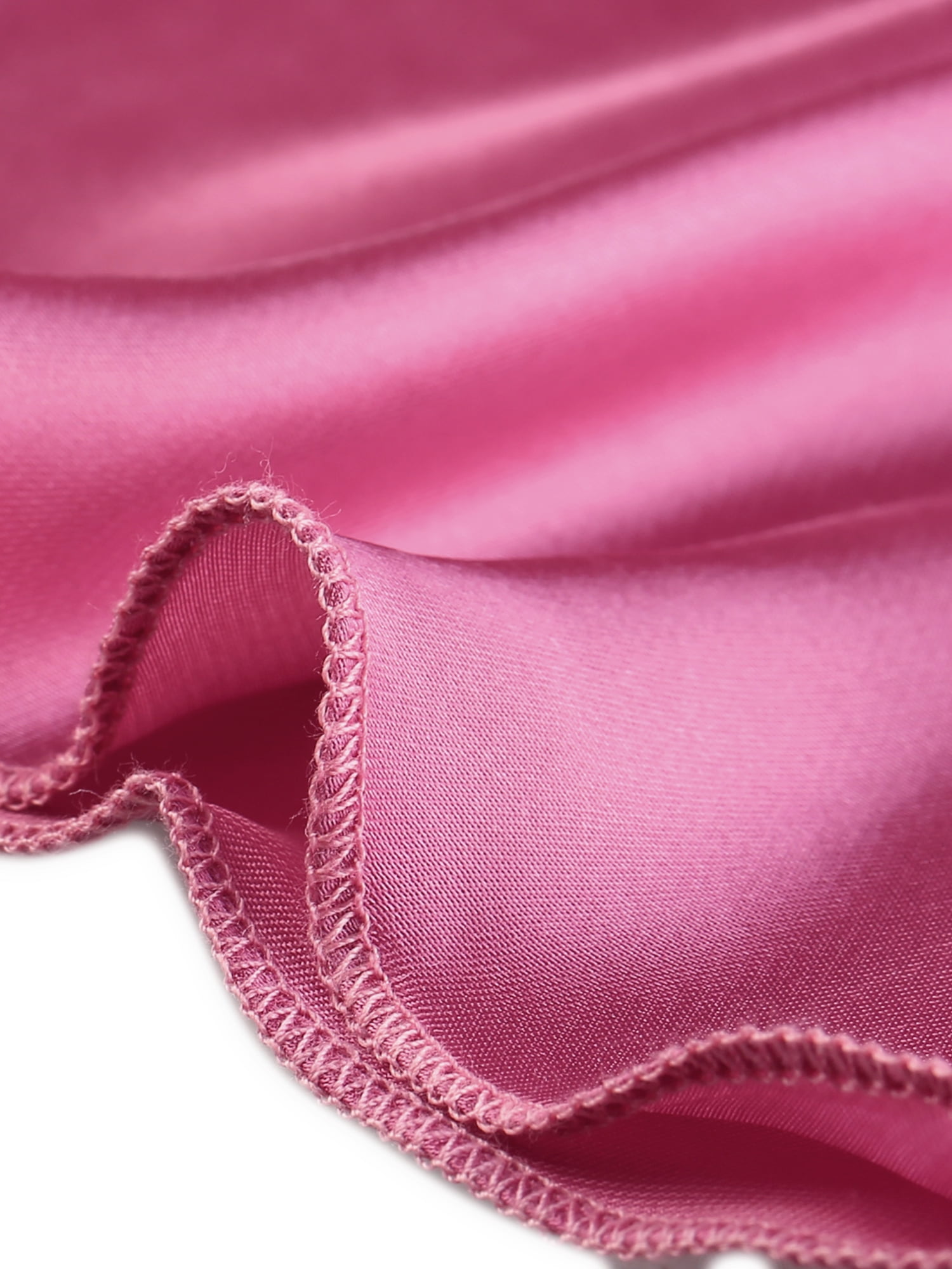 DARING DIVA Women's Satin Pajamas Sleeveless Racer Back Lace Trim Camisole Tops XS Pink