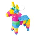 thumbnail image 1 of Juguete decorativo para aplastar, relleno de azúcar, para cumpleaños, mini burro colorido., 1 of 7