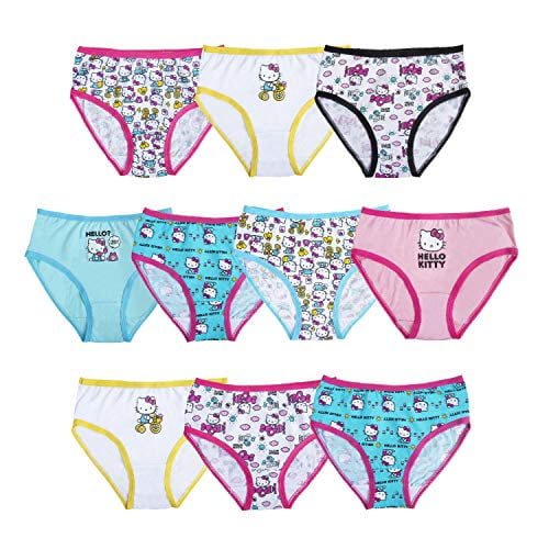 Hello Kitty Girls' Underwear Multipacks, HK10pk, 8 