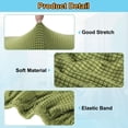 thumbnail image 3 of Juego de 4 fundas para sillas de comedor, fundas elásticas lavables para asientos de sillas, protector de cojín para comedor, hotel, cocina, banquete, verde, 3 of 6