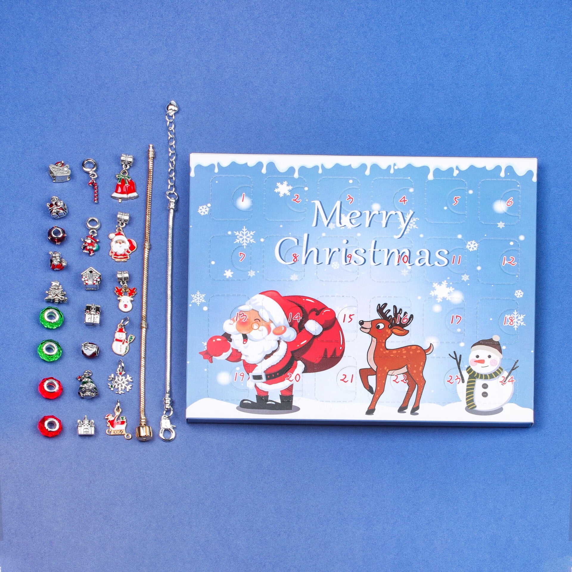 Sonernt Christmas Advent Calendar 2023 for Girls Charm Bracelets Making Kit for Kids Christmas Countdown Calendars