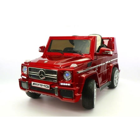 CARZ4KIDS MERCEDES G65 AMG 12V ELECTTRIC KIDS RIDE ON TOY CAR BATTERY POWERED WHEELS PARENTAL REMOTE MP3 PLAYER | CHERRY RED