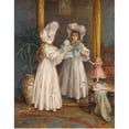 thumbnail image 2 of Mary Lightbody Gow 15x18 Black Ornate Wood Framed Double Matted Museum Art Print Titled - Playing with Her Dolls (1897), 2 of 5