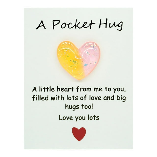 Binwennn Christmas Thank You Notes with Envelopes Set Valentines Cards for Husband Task Storage for Teachers Pocket Hug Encouragement Cards And Heart Shaped Pocket Hug Keepsakes To Assist Family