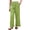 Green, variant on High Waist Women Striped Print Patchwork Loose Casual Pants Wide Leg Trousers