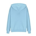 thumbnail image 6 of Womens Hoodies Plus Size, Women Sweatshirt Zip Up Hoodie Fall Fashion Long Sleeve Jackets Winter Clothing Outfits, Light Blue L, 6 of 7