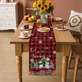 thumbnail image 2 of Red Plaid Christmas Table Runner 60 Inches Long Farmhouse Dress Scarves, Snowman Snowflake Xmas Tree Winter Dining Tablerunner for Coffee Table/Kitchen Island/Party Décor, 13" x 60", 2 of 8