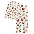 thumbnail image 5 of Pajama Sets for Women 2 Piece Trendy V Neck Button Christmas Print Long Sleeve Flannel with Long Pants Set Womens Pjs, 5 of 5
