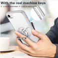 thumbnail image 2 of for iPhone SE3 Case with Ring Holder, Clear Case with 360° Rotatable Magnetic Kickstand Shockproof Protective Cover for iPhone SE3-Black, 2 of 5