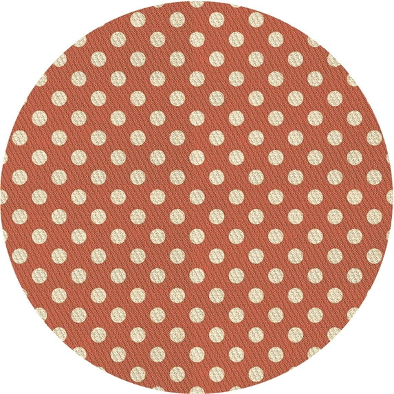 Ahgly Company Indoor Round Patterned Brown Sand Brown Area Rugs, 5' Round