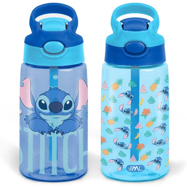 Viora Set de 2 Termos Infantiles con Popote Antiderrame, 450 ml (15 oz) Termo Escolar para Niños, Libre de BPA, Apta para Lavavajillas