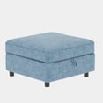 thumbnail image 7 of Jopath 32" Modular Storage Loveseat Sofa, Convertible Loveseat Sleeper Couch, Modern Upholstered Loveseat Sofa with Fabric for Living Room, Blue, 7 of 7