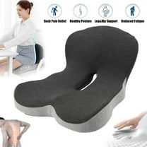 Memory Foam Office Chair Cushion,L-Shaped Ergonomic Design,Memory Foam Non Slip Seat with Back Support, Comfort Car Seat Cushion with Lumbar Support Quick Pain Relief for Car, Office ,Gray