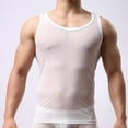 thumbnail image 4 of Seductiva Clothing Men's Mesh See-Through Tank Top Vest Summer Undershirt Semi See Thru Fitted Gym Workout Muscle Vest, 4 of 9