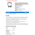 thumbnail image 2 of Converter To Muffler Exhaust Clamp - Compatible with 2001 - 2004 Chevrolet Silverado 2500 6.0L V8 - Dorman, 2 of 2