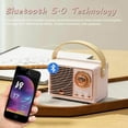 thumbnail image 3 of Retro Bluetooth-högtalare, Vintage FM-radio med gammal klassisk stil, Hög volym, Bluetooth 5.0 trådlös anslutning, Stöd för TF-kort, 3 of 5