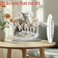 thumbnail image 2 of nvzhuang Elephants Decoration 2D Acrylic Flat Animal Figurine Cute Desktop Decoration for Home, 2 of 7