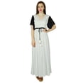 thumbnail image 1 of Bimba Robe Longue Maxi Manches Volantées en Coton Robe Boho Chic Style sur Mesure, 1 of 9
