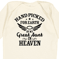 thumbnail image 4 of Inktastic Handpicked for Earth by My Great Aunt in Heaven Boys or Girls Long Sleeve Baby Bodysuit, 4 of 5