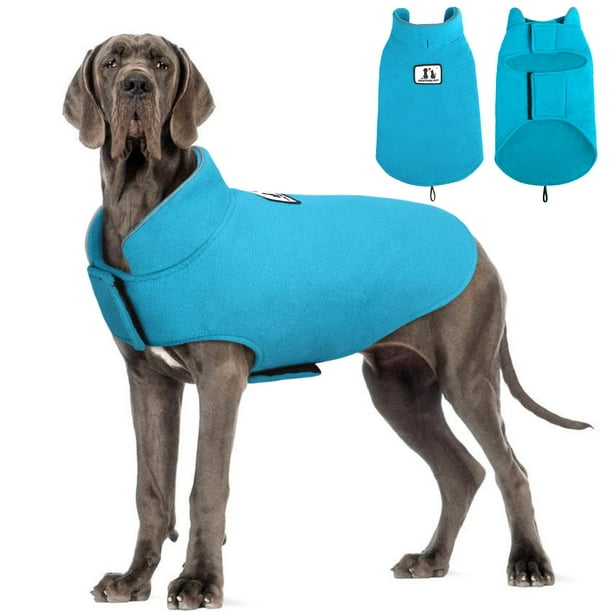 DENTRUN Windproof Winter Warm Fleece Medium Large Dog Coat