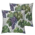 thumbnail image 2 of Acheng Grapes Leaves Throw Pillow Covers Square Cushion Case Modern Home Decor Pillow Covers Set of 2 Decorative Pillowcase for Sofa Couch Bed Bedroom Living Room Pillow Cases White, 2 of 6