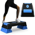 thumbnail image 1 of Goplus Aerobic Exercise Stepper Trainer W/Riser Adjustable Height 5''- 7''- 9'' Blue, 1 of 10
