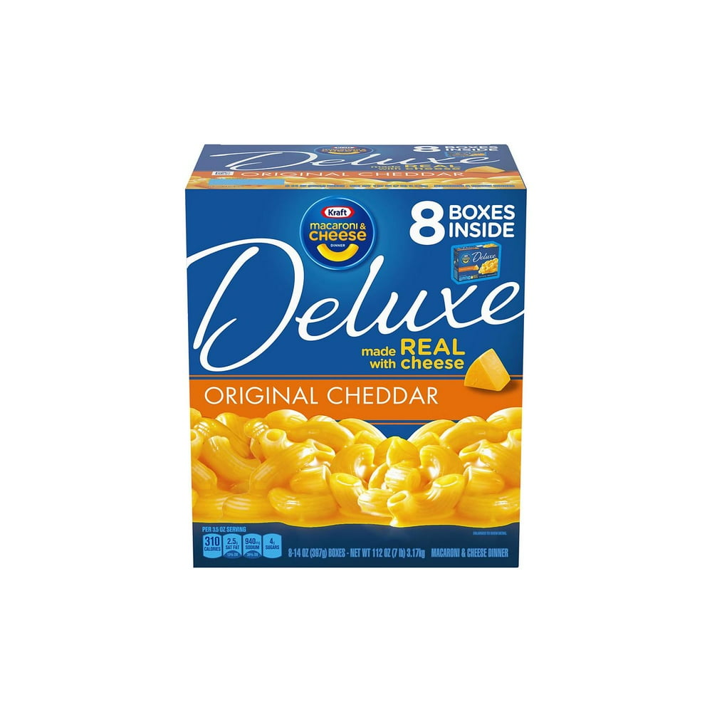 Kraft Deluxe Original Cheddar Macaroni & Cheese Dinner (14 oz., 8 pk