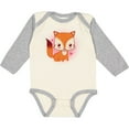 thumbnail image 3 of Inktastic Fox Girl Cute Woodland Animal Girls Long Sleeve Baby Bodysuit, 3 of 5