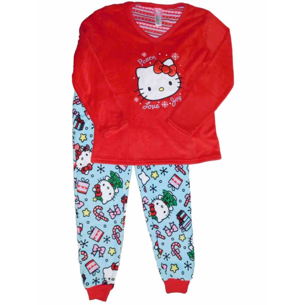 Hello Kitty - Womens Hello Kitty Cat Christmas Snowflake Pajamas Gifts