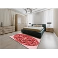 thumbnail image 4 of Ahgly Company Indoor Rectangle Patterned Ferrari Red Area Rugs, 7' x 9', 4 of 6