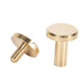 thumbnail image 3 of 50 Set Binding Rivet Round Flat Head Brass Slot Screw Rivets for Belts Bags Wallets Shoes Jackets Leather Fabric 10x8mm / 0.39x0.31in, 3 of 3