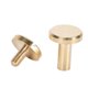 thumbnail image 3 of 50 Set Binding Rivet Round Flat Head Brass Slot Screw Rivets for Belts Bags Wallets Shoes Jackets Leather Fabric 10x10mm / 0.39x0.39in, 3 of 3