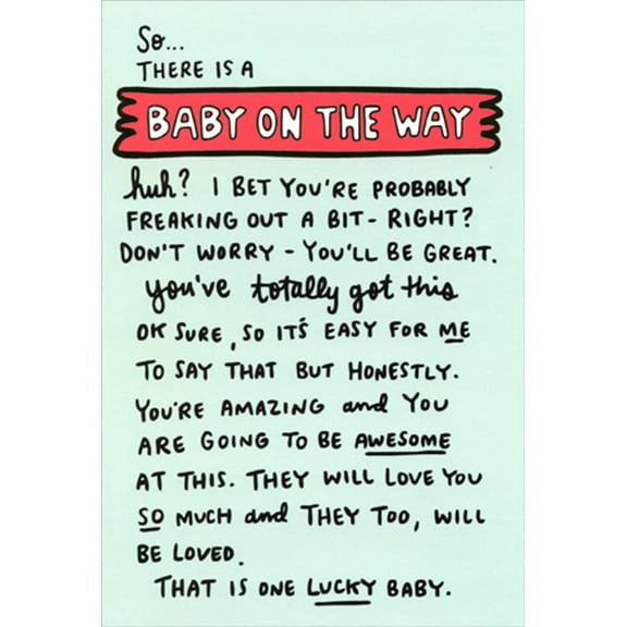 Nobleworks Baby on the Way Funny / Humorous New Baby Congratulations Card