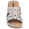 thumbnail image 6 of GC Shoes Womens Open Toe Wedge Sandals, Summer Platform Heels, Low Heeled Cutout Strap Slide On Wedges, April/Bronze/Size 6.5, 6 of 6
