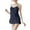 Black, variant on Elainilye Fashion Womens Pajamas Sexy Plain Print Lace V-Neck Bandage Backless Short Sleepshirts Nighties Sleepwear,Blue