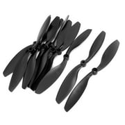 10Pcs 8 x 4.5L Two CW CCW Propellers w Locating Rings Black